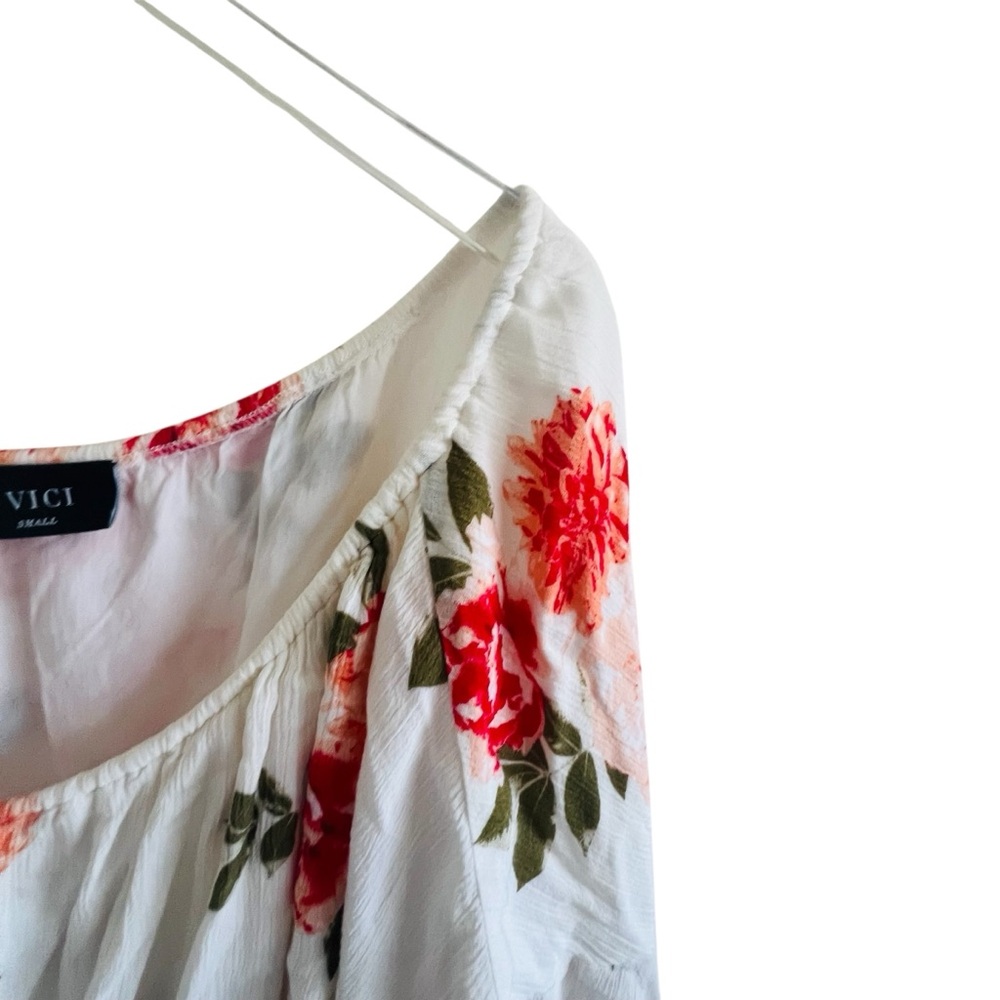 Vici Floral Off-Shoulder Short Romper - Picture 3 of 4